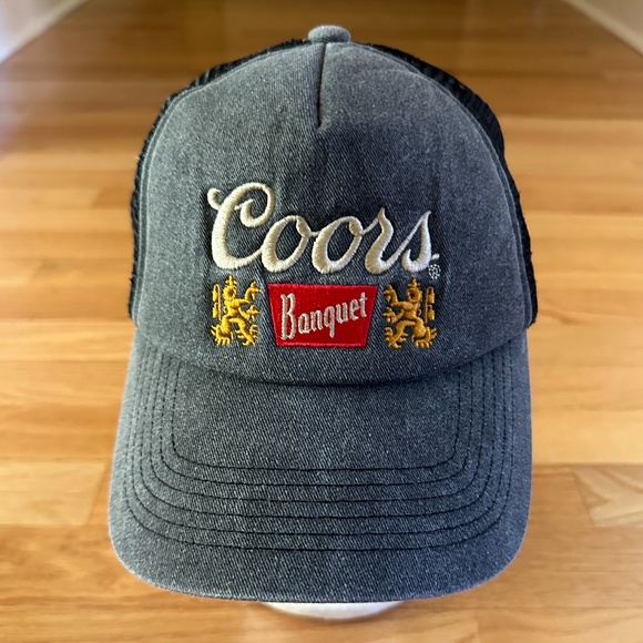 Lucky Brand Coors Banquet Gray Black Hat Cap - Picture 1 of 12